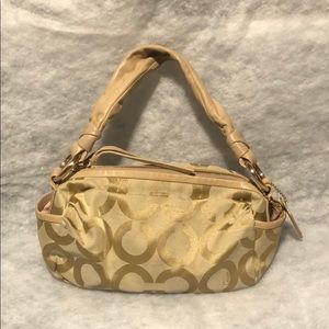 Coach Parker Signature Op Art handbag Tan/Beige